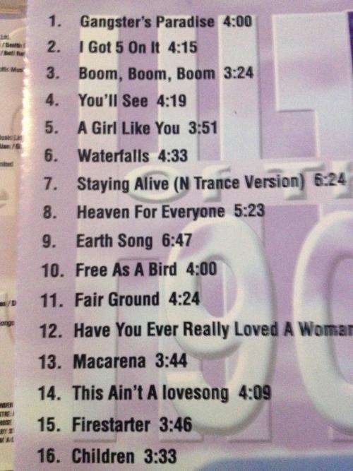CD - Hits of The 90`s