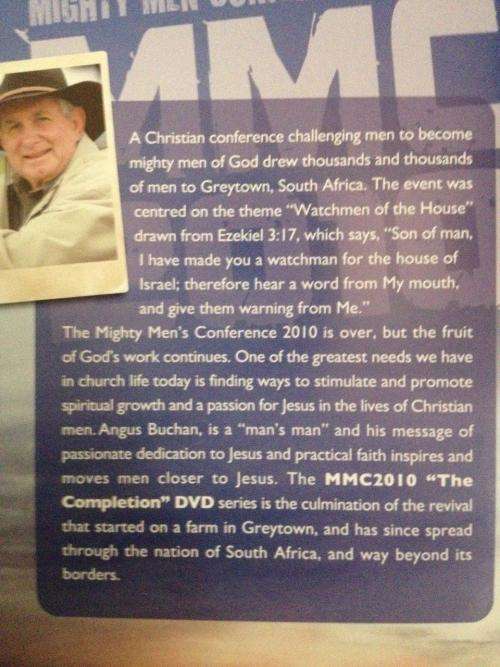 DVD - Angus Buchan MMC 2010 Watchmen of the house (3dvd 1cd)