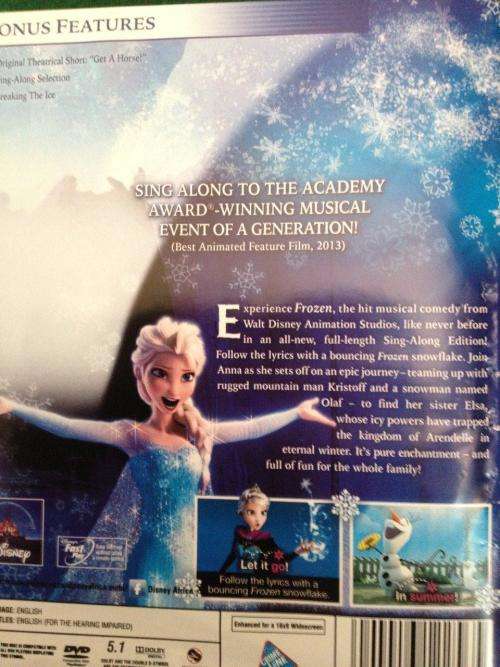 DVD - Disney Frozen - Sing Along Edition