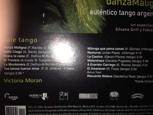 CD - DanZa Maligana - Vale tango