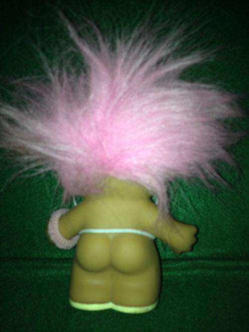 Russ Troll Pink Bunny Ears  hair +-12.5cm (excl hair)
