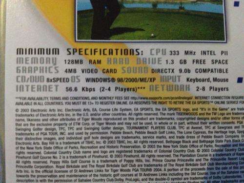 PC - Tiger Woods PGA Tour 2004