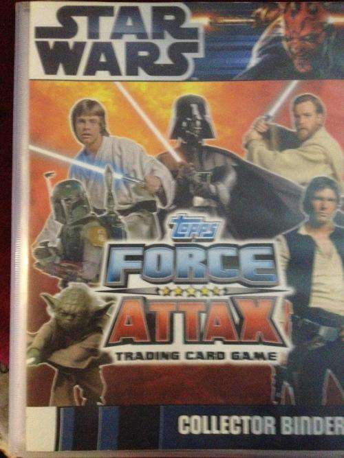 Job Lot Star Wars: Tops Force Attax Trading Cards 189 Cards + Binder