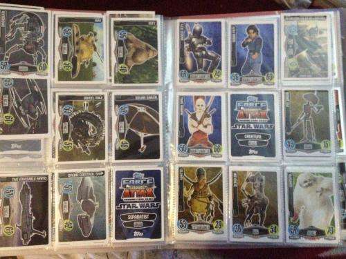 Job Lot Star Wars: Tops Force Attax Trading Cards 189 Cards + Binder