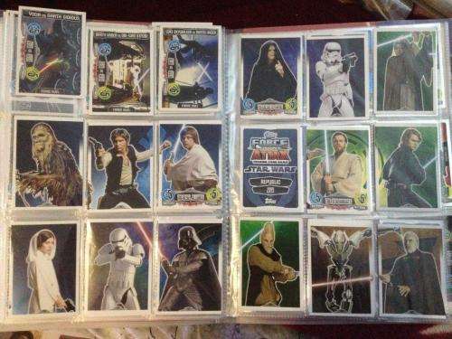 Job Lot Star Wars: Tops Force Attax Trading Cards 189 Cards + Binder