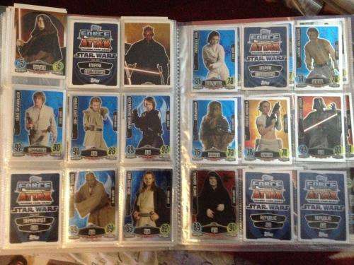 Job Lot Star Wars: Tops Force Attax Trading Cards 189 Cards + Binder