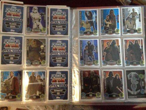 Job Lot Star Wars: Tops Force Attax Trading Cards 189 Cards + Binder