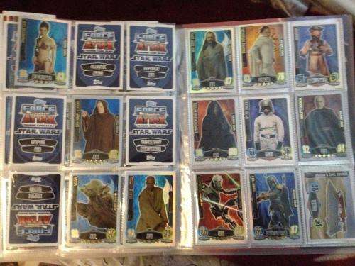 Job Lot Star Wars: Tops Force Attax Trading Cards 189 Cards + Binder