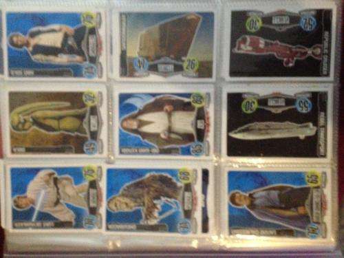Job Lot Star Wars: Tops Force Attax Trading Cards 189 Cards + Binder