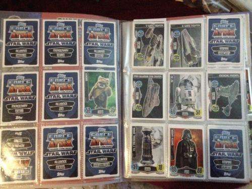 Job Lot Star Wars: Tops Force Attax Trading Cards 189 Cards + Binder