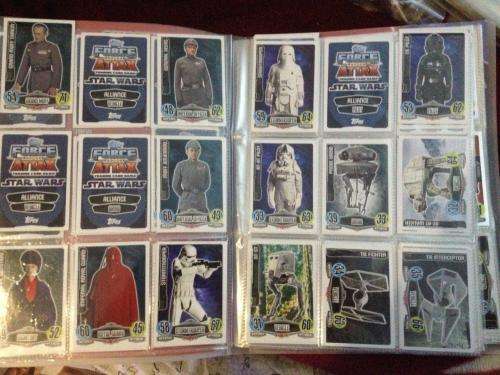 Job Lot Star Wars: Tops Force Attax Trading Cards 189 Cards + Binder