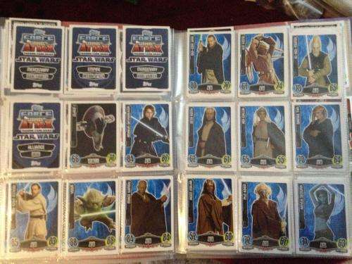 Job Lot Star Wars: Tops Force Attax Trading Cards 189 Cards + Binder