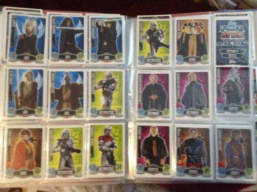 Job Lot Star Wars: Tops Force Attax Trading Cards 189 Cards + Binder