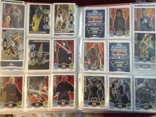 Job Lot Star Wars: Tops Force Attax Trading Cards 189 Cards + Binder