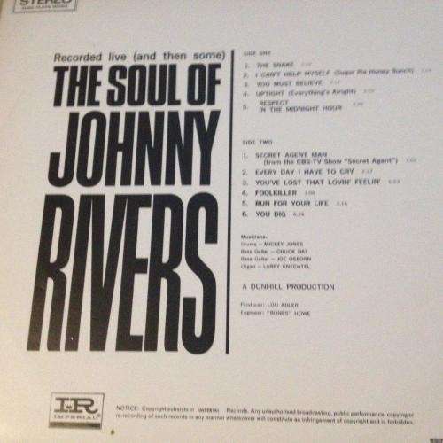 LP - Johnny Rivers - The Soul of - Recorded Live and then some