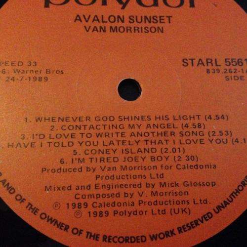 LP - Van Morrison - Avalon Sunset