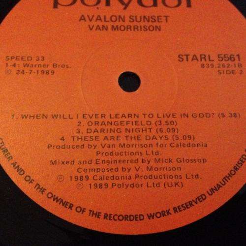 LP - Van Morrison - Avalon Sunset