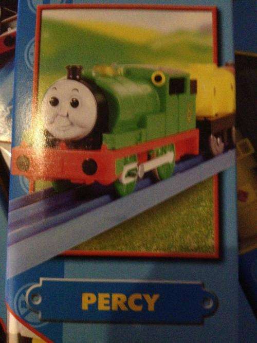 Thomas & Friends - Percy + 2 Carriages  Motorized Railway Track Master System- TOMY