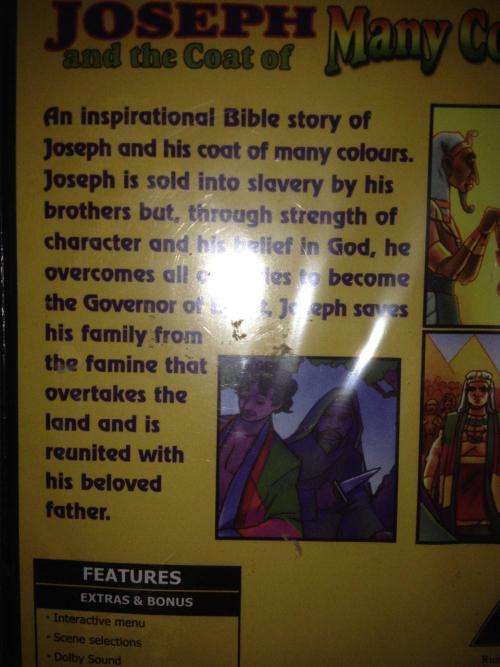 DVD - Joseph and the coat of many colors (new sealed)
