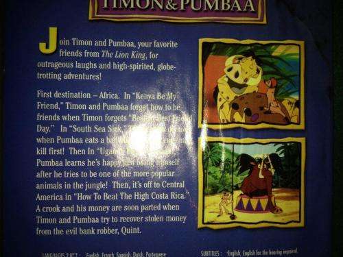 DVD - Walt Disney - On holiday with Pumba