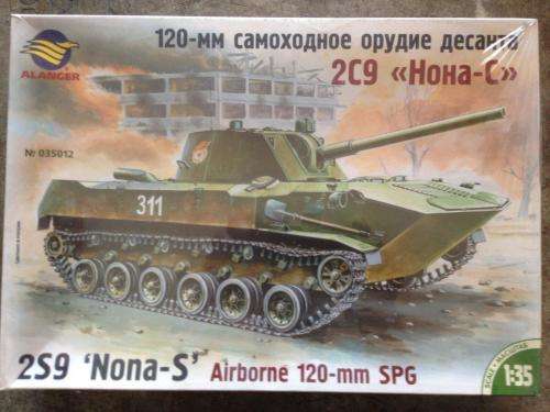 Alanger - 2S9 `Nona-S` Airborne 120mm SPG - Scale 1:35 Scale - Plastic Model 35012 Kit (NOS)