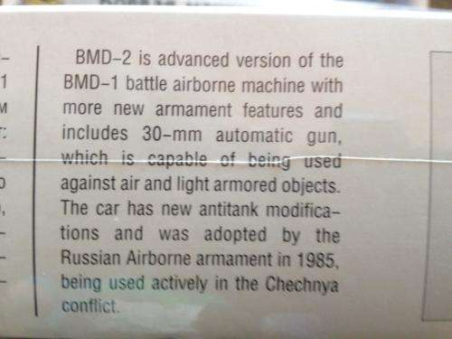 Alanger - BMD-2 Russian Airborne Armoured Fighting Vehicl - Scale 1:35 Scale-Plastic Model 35016 Kit