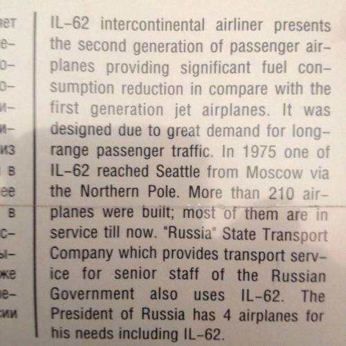 Alanger - Russian Airliner IL-62M - Scale 1:100 Scale - Plastic Model 050001 Kit