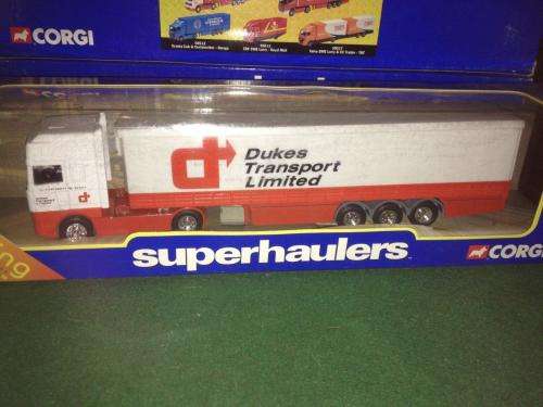 Corgi Super Haulers - Daf 95` Cab & Curtainside - Dukes Transport 1:64 Scale(NOS - New old Stock)