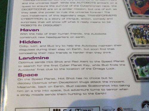 DVD - Transformers Cybertron Robots in Disguise A New Beginning