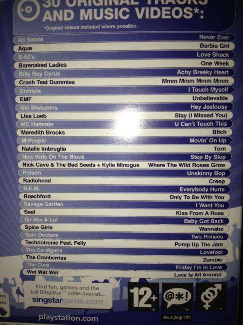 PS2 - Singstar 90's