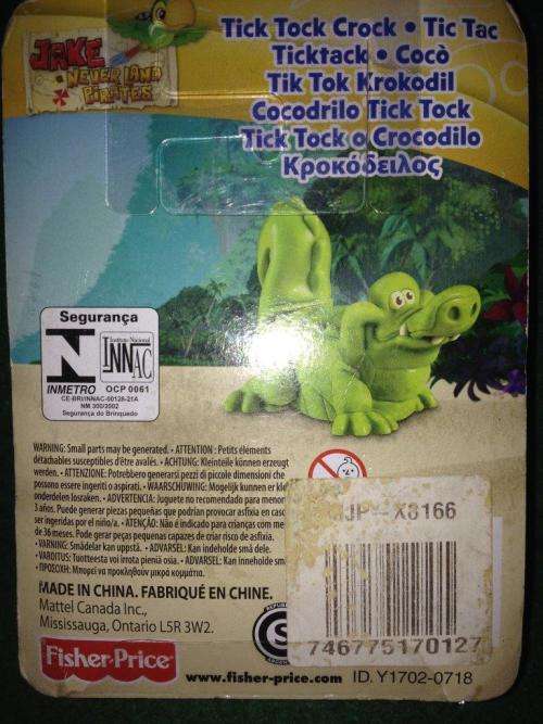 Disney Jr. Jake and the Neverland Pirates Tick-Tock-Croc Action Figure PVC Figurine +-7cm (NOS)