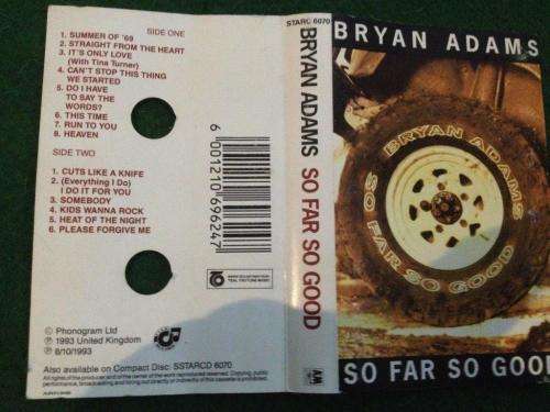 Cassette - Bryan Adams - So Far So Good
