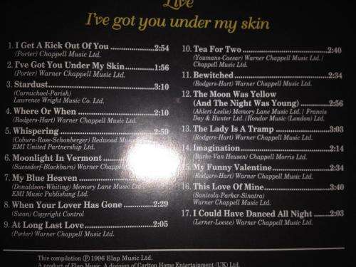 CD - Frank Sinatra - Live I`ve Got you Under My Skin