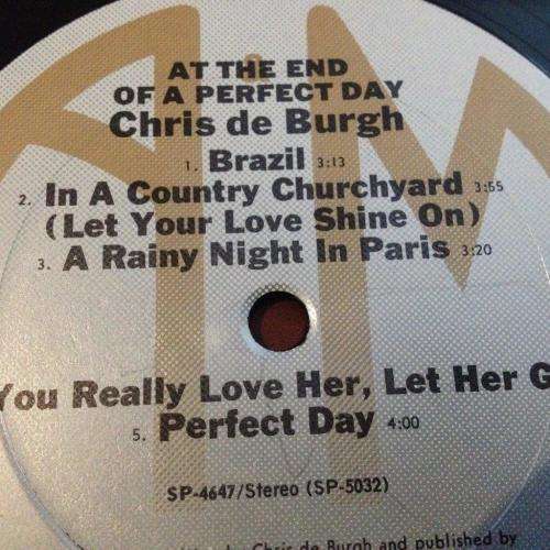 LP - Chris De Burgh - At The End Of A Perfect Day