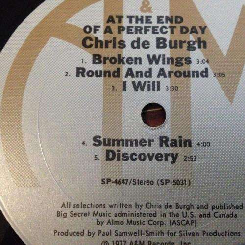 LP - Chris De Burgh - At The End Of A Perfect Day