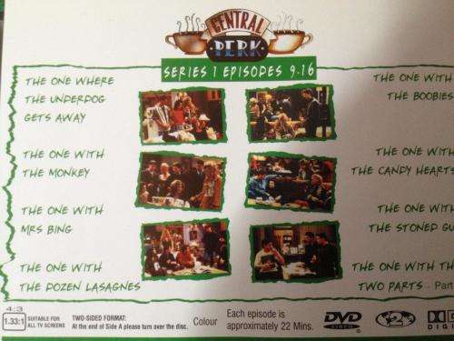 DVD - Friends Series 1 episodes 9-16