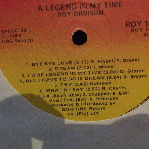 LP - Roy Orbison - A Legend In My Time