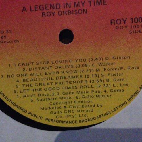 LP - Roy Orbison - A Legend In My Time