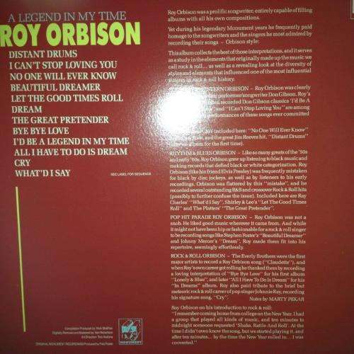 LP - Roy Orbison - A Legend In My Time