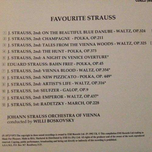 CD - Strauss - Favourite