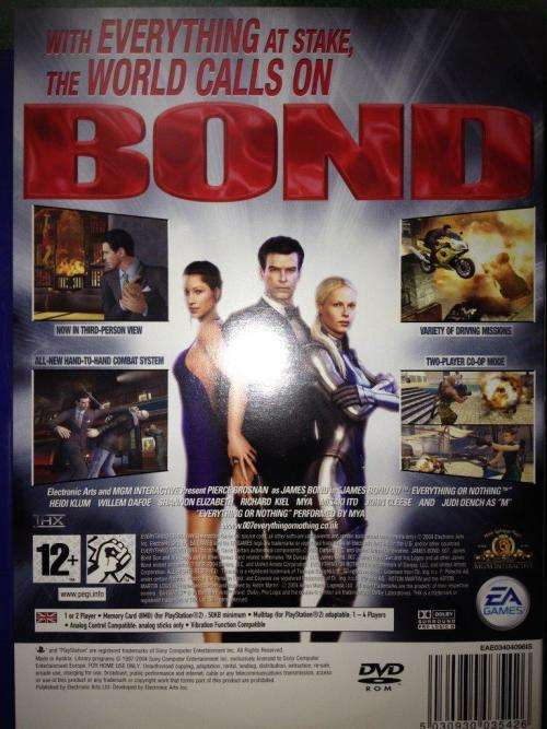 PS2 - James Bond 007 : Everything or Nothing- Playstation 2