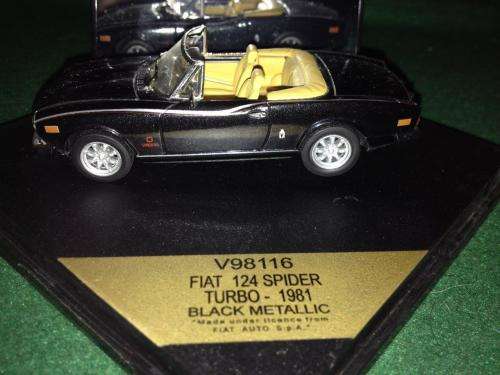 Vitesse - Fiat 124 Spider Turbo 1981 Black Metallic  - 1:43 Scale (NOS)