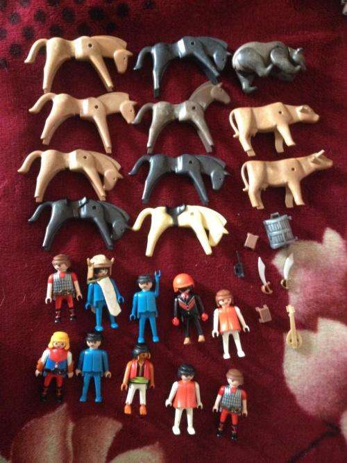 Playmobile  28 Pieces, People Horses Animals, Accessories