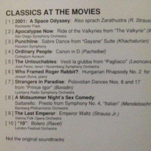 CD - Classics at the Movies