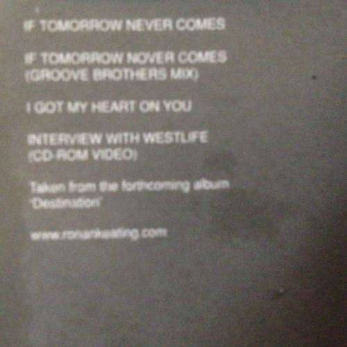 CD - Ronan Keating - If Tomorrow Never Comes (single)