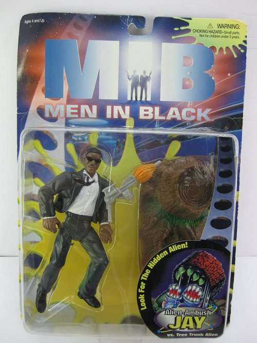 MIB Men In Black - Alien-Ambush Jay vs Tree Trunk Alien- Galoob - 1997 5 Inch