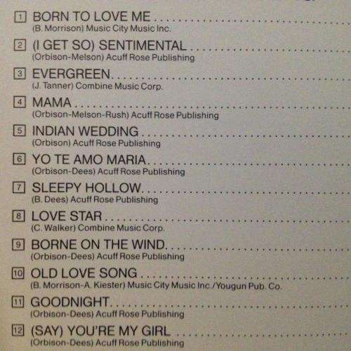 CD - Roy Orbison - Our Love Songs