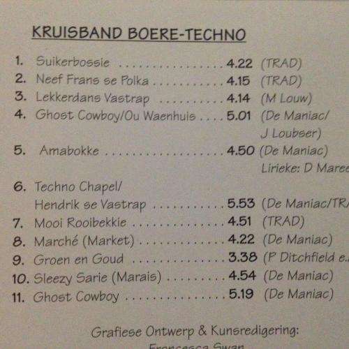CD - De Maniac - Kruisband Boere Techno