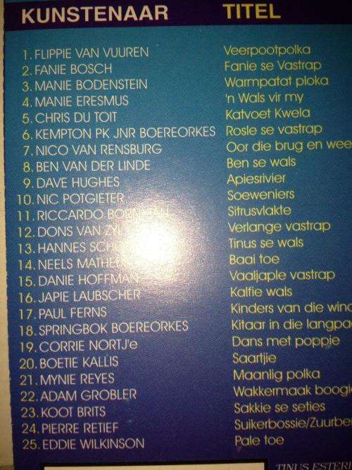 CD - Egte Boeremusiek Jol - 25 Treffers Oorspronklike Kunstenaars