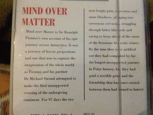 Cassette - Ranulph Fiennes - Mind Over Matter (2 cassettes)